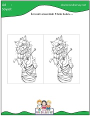 okul öncesi İki Resim Arasındaki Farkı Bul